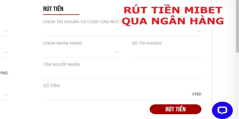 Rút tiền qua tài khoản ngân hàng 